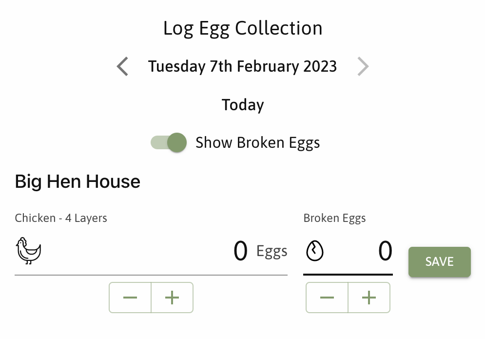 Show Broken Eggs Toggle On
