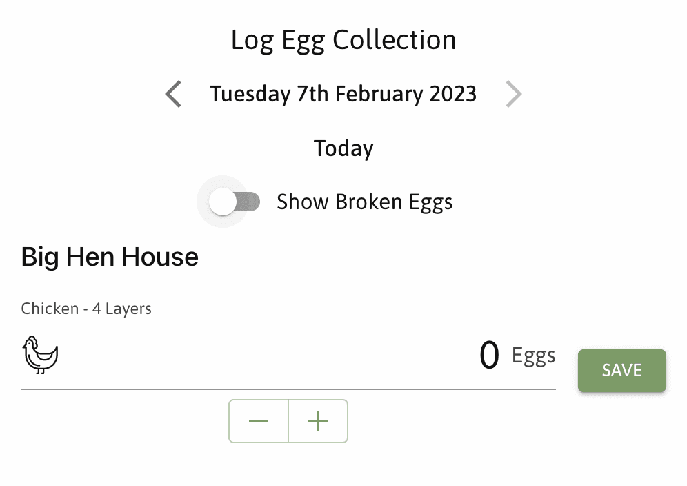 Show Broken Eggs Toggle Off