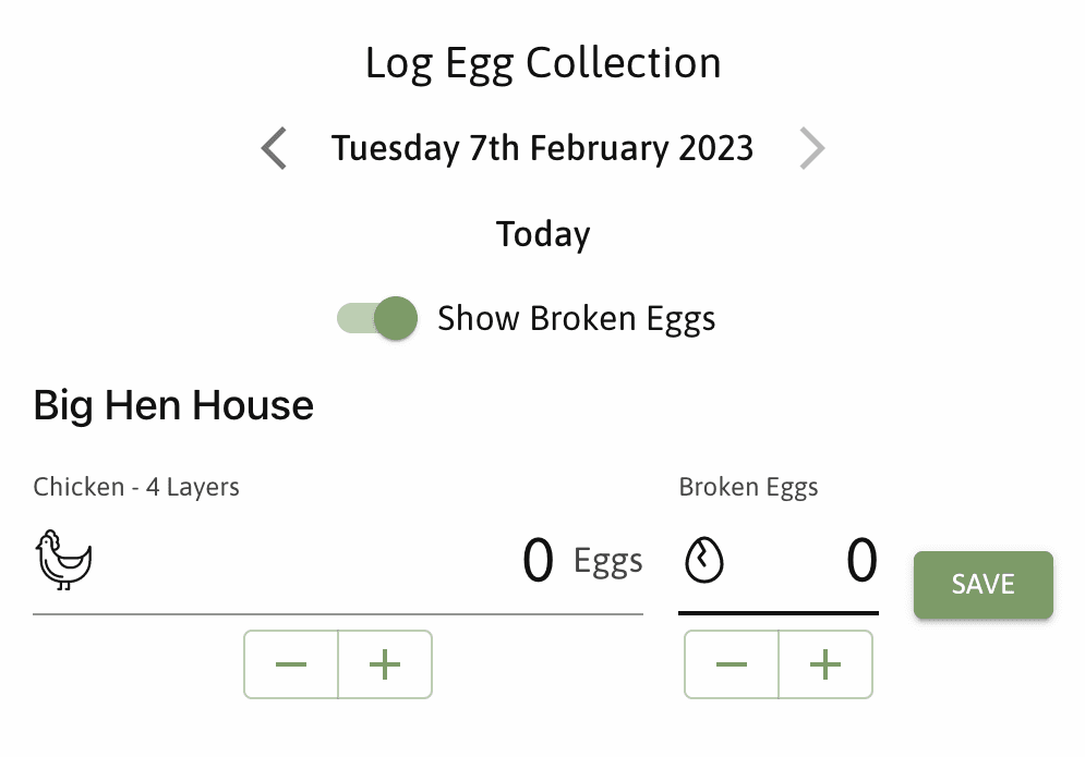 Show Broken Eggs Toggle On