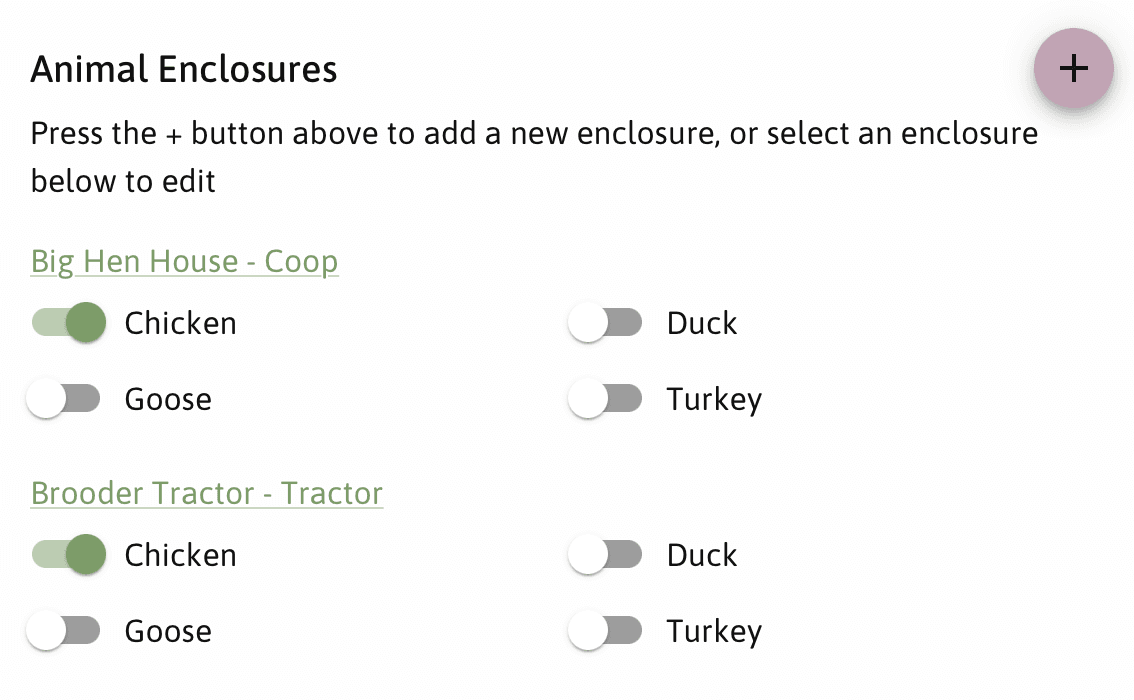 egg collection history by species