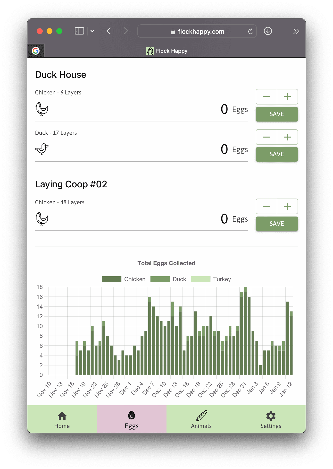 Flock Happy Egg Collections