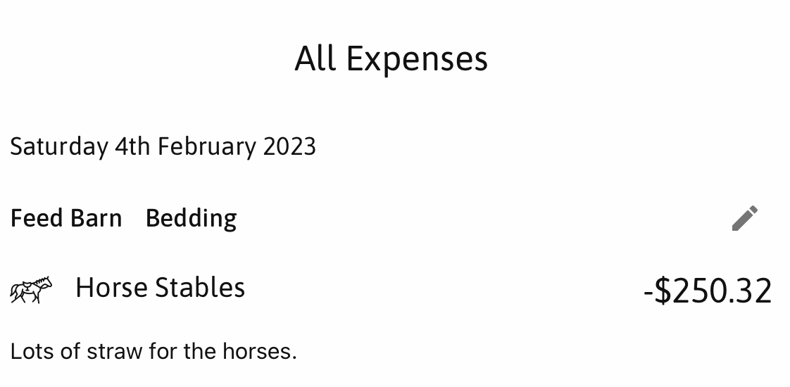 Expenses Enclosures in Timeline