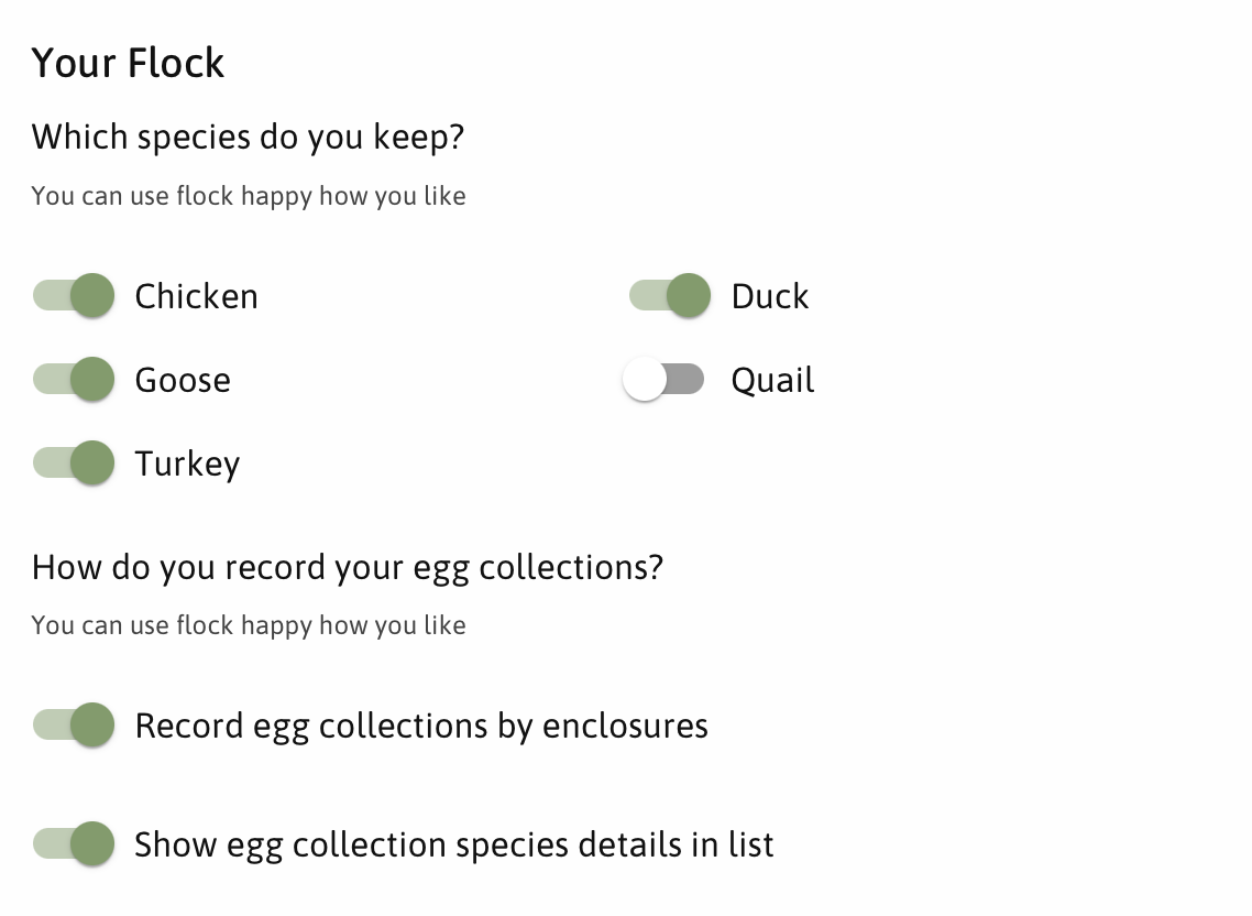Visualize egg collections by species